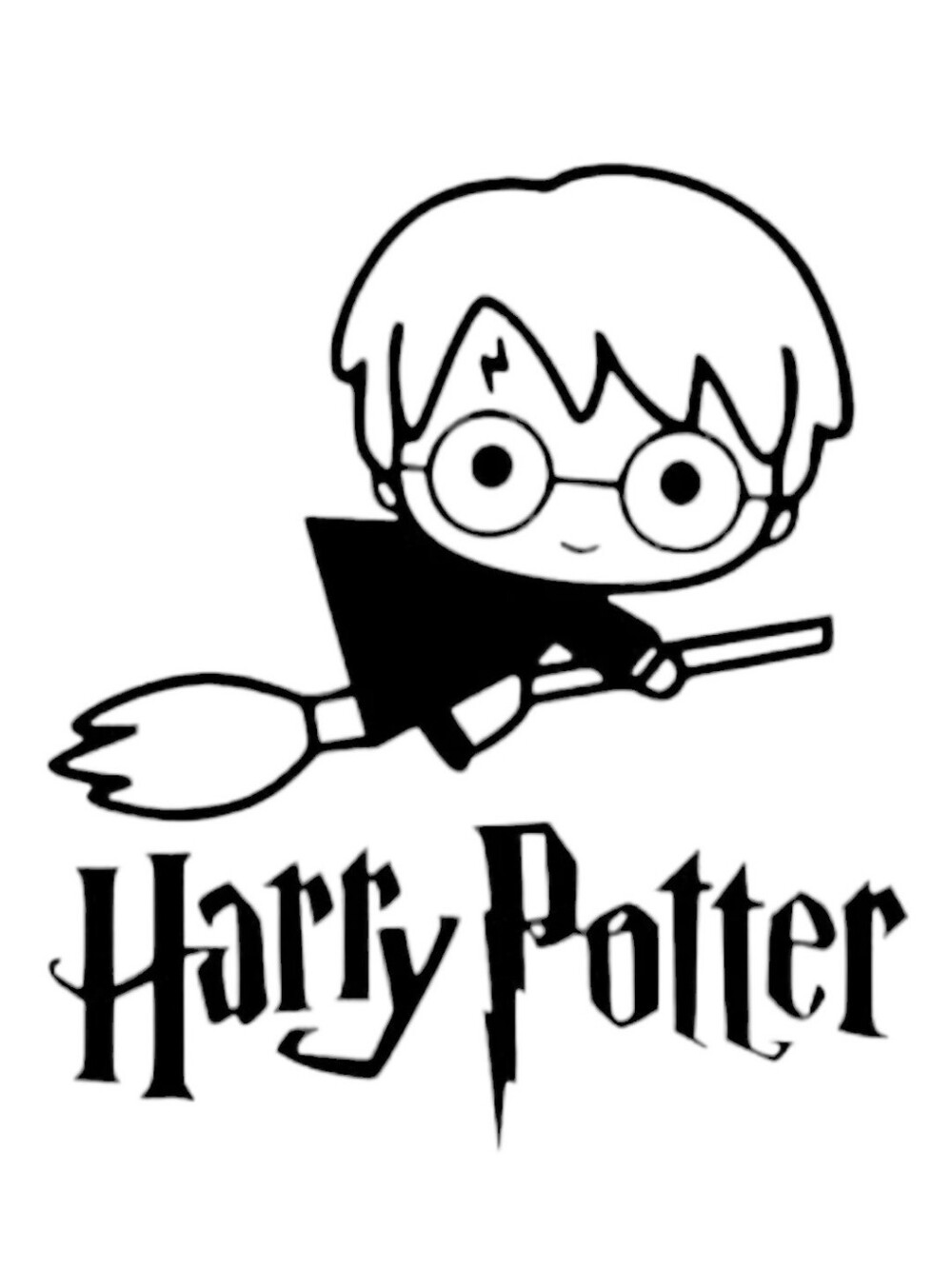 Harry Potter‎ Flying Broomstick Cartoon Vinyl Auto Laptop Wall Decal Sticker